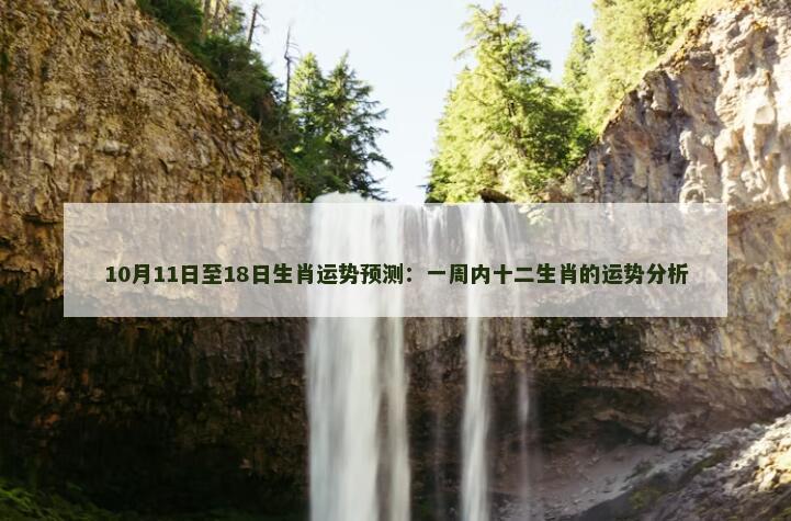 10月11日至18日生肖运势预测：一周内十二生肖的运势分析